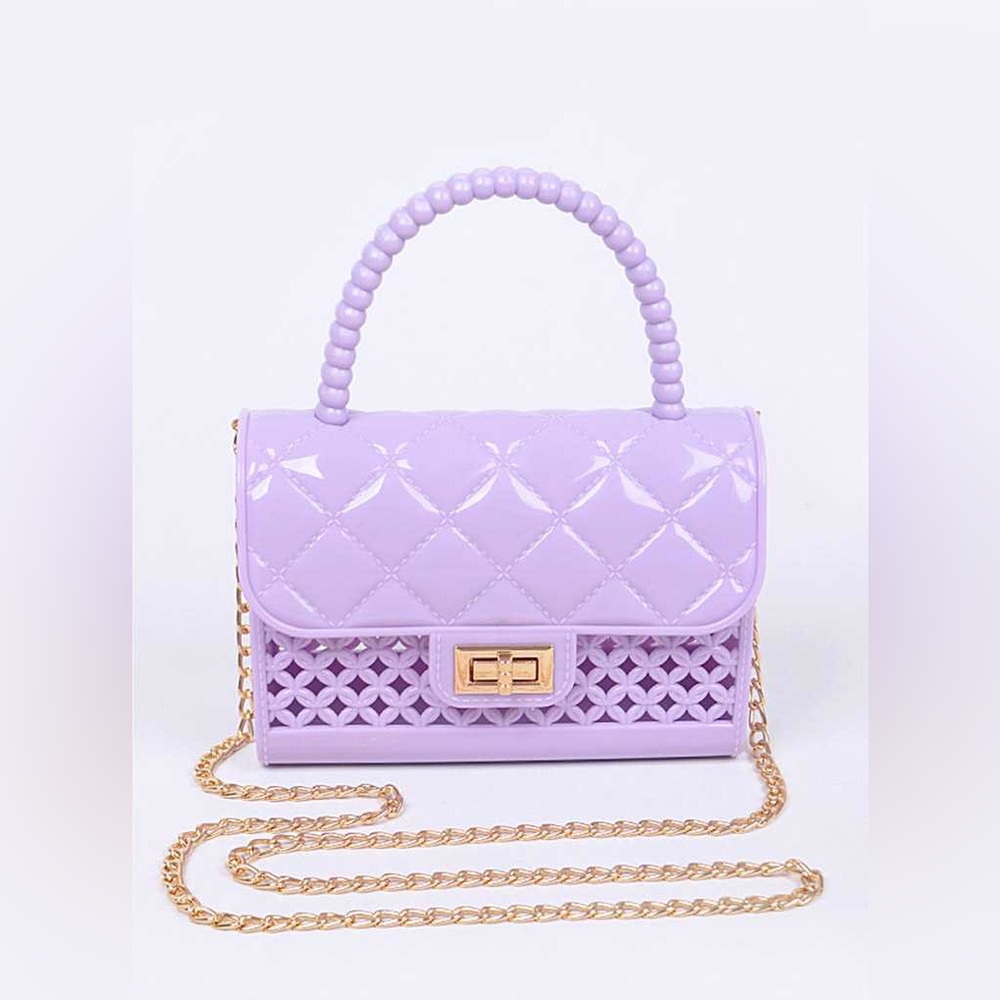Solid Colorful Jelly Swing Bag